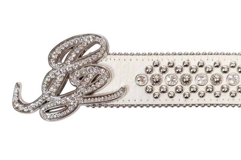 Pelle Pelle X B.B. SIMON LIMITED EDITION CURSIVE ICON BELT (3382-A53-CLEAR-SF)