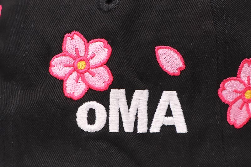 oMA STUDIOS LA CHERRY BLOSSOM HAT (BLACK)