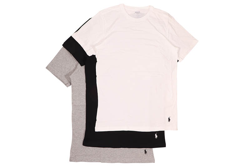 POLO RALPH LAUREN ブラック SLIM FIT 1枚　白 POLO RALPH LAUREN クルーネックTシャツ 5枚セット スリムフィット