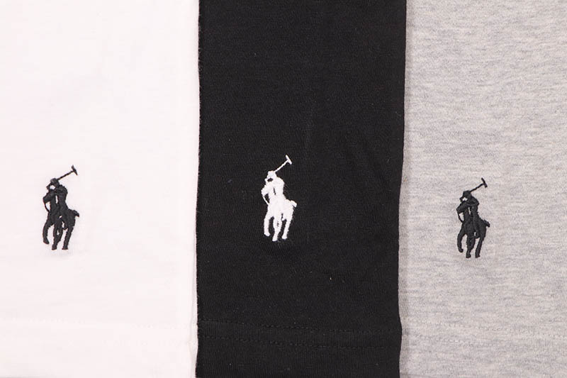 POLO RALPH LAUREN ブラック SLIM FIT 1枚　白 POLO RALPH LAUREN SLIM FIT COTTON CREWS 3PCS (NSCNP3-A729:WHITE