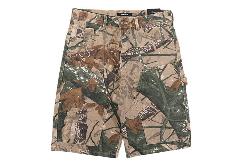 KINDRED DOUBLE KNEE CAMO SHORTS (KD2116C:CANVAS VINTAGE)
