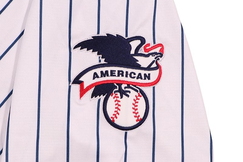 FANATICS NEW YORK YANKEES BASEBALL SHIRT (ML2122SS0001:WHITE PIN STRIPE)