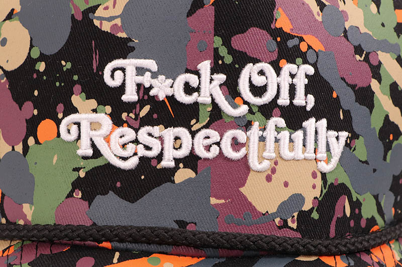 FIELD GRADE RESPECTFULLY TWILL TRUCKER HAT (BLACK SPLATTER) 1004597