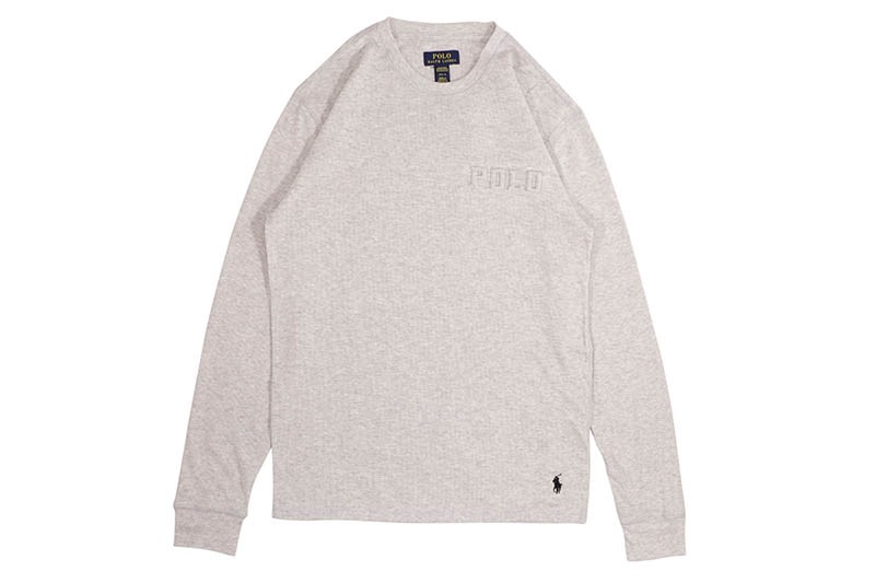 POLO RALPH LAUREN WAFFLE-KNIT THERMAL SHIRT (PWLE2R-AHRR:CLASSIC HEATHER)