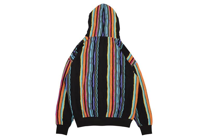 RINGSPUN WAVE JACQUARD ZIP-UP HOODIE (352-313:MULTI)