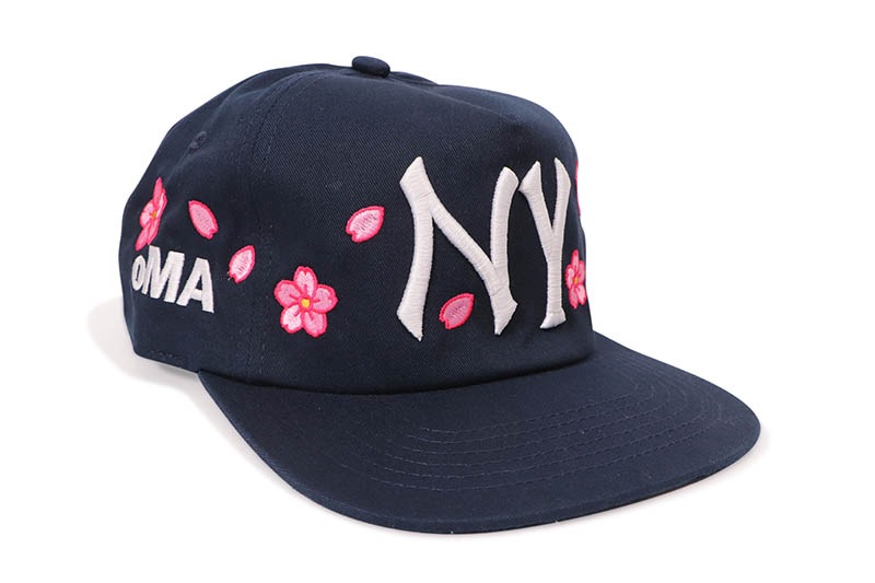 oMA STUDIOS NY CHERRY BLOSSOM HAT (NAVY)