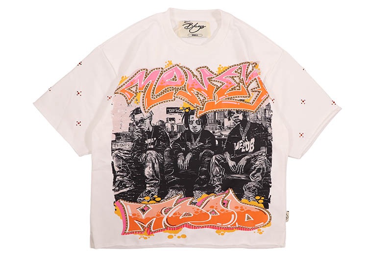 BKYS MONEY MOOD FRENCH TERRY CROPPED TEE (T1512:WHITE)