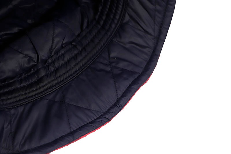 POLO RALPH LAUREN PLAID FLEECE BUCKET HAT (710880792001:ROYAL CRIMSON PLAID)