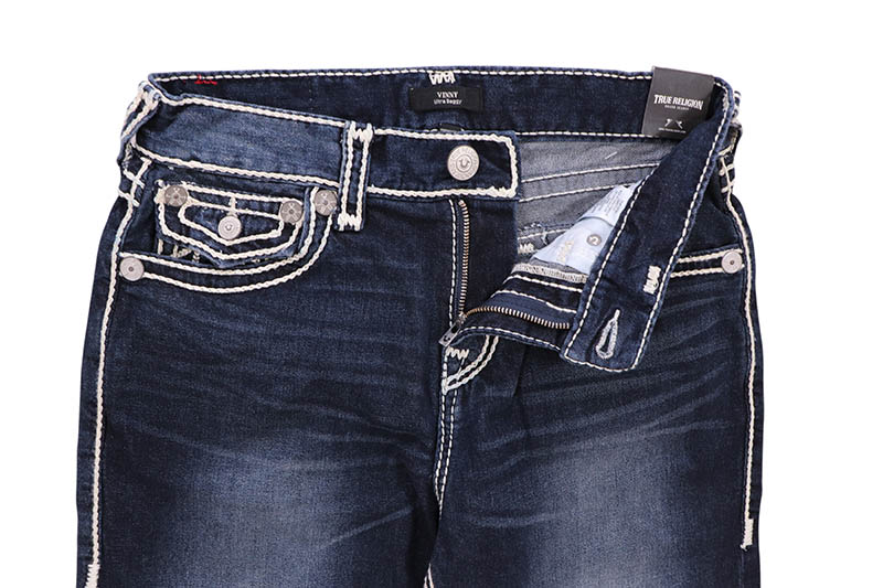 DADA着用　True Religion ブラックデニム TRUE RELIGION RICKY SUPER T 極太ステッチ デニム RICKY SUPER