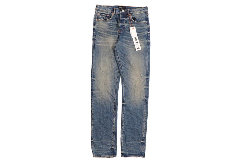 PURPLE BRAND STRAIGHT SLIM JEAN (P005-TYFM124:2 YEAR DIRTY FADE MID INDIGO)