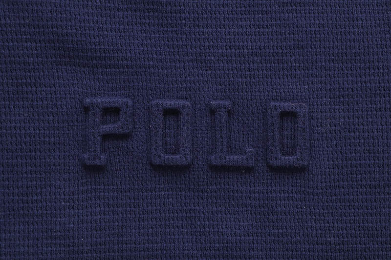 POLO RALPH LAUREN WAFFLE-KNIT THERMAL SHIRT (PWLE2R-AHSR:NAVY)