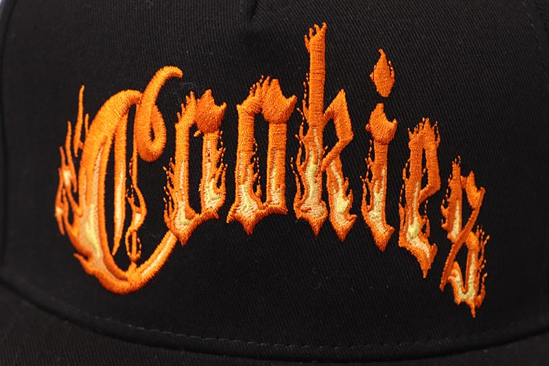 COOKIES WORLD ON FIRE 5 PANEL SNAPBACK HAT (BLACK) CM253XSH07