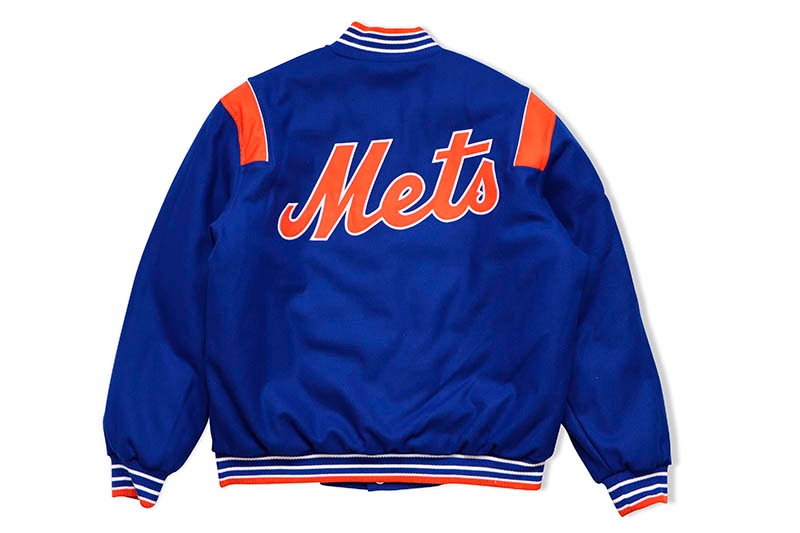JH Design NEW YORK METS REVERSIBLE WOOL POLY TWILL JACKET (MET103SHL0:ROYAL)