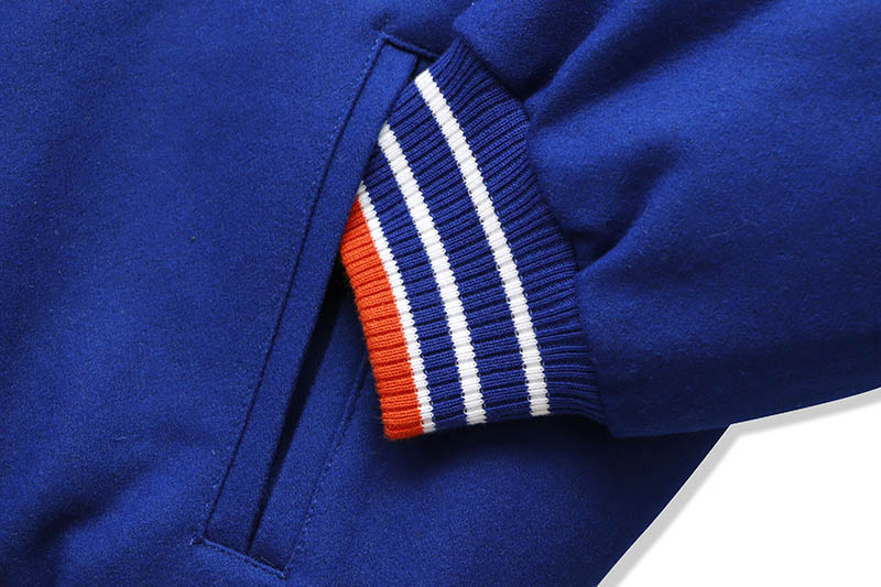 JH Design NEW YORK METS REVERSIBLE WOOL POLY TWILL JACKET (MET103SHL0:ROYAL)