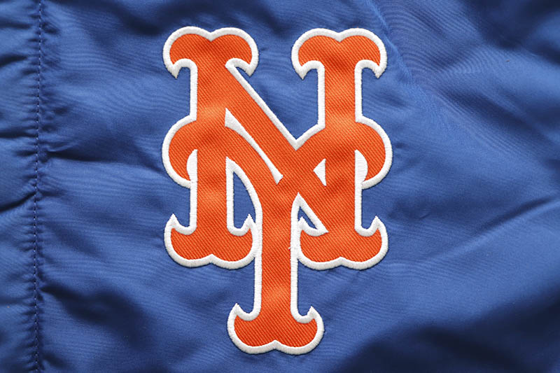 JH Design NEW YORK METS REVERSIBLE WOOL POLY TWILL JACKET (MET103SHL0:ROYAL)
