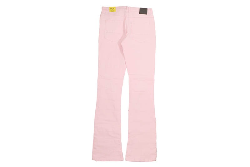 SPARK STRETCH STACKED TWILL PANTS WITH FRAYED PATCH (S3016T:PINK)