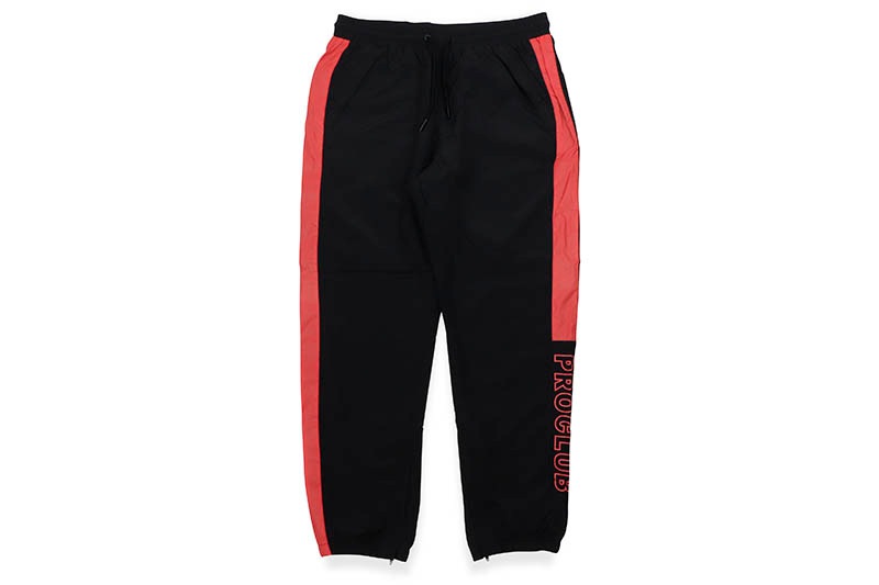 PRO CLUB FULL COURT WINDBREAKER PANTS (BLACK/RED) 03PC0503 15PC0507