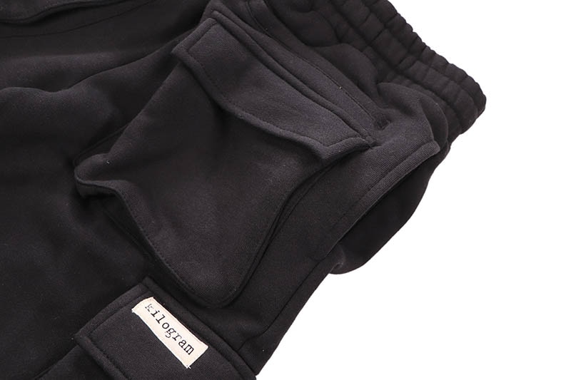 KILOGRAM SWEAT CARGO SHORTS (KG8211:BLACK)