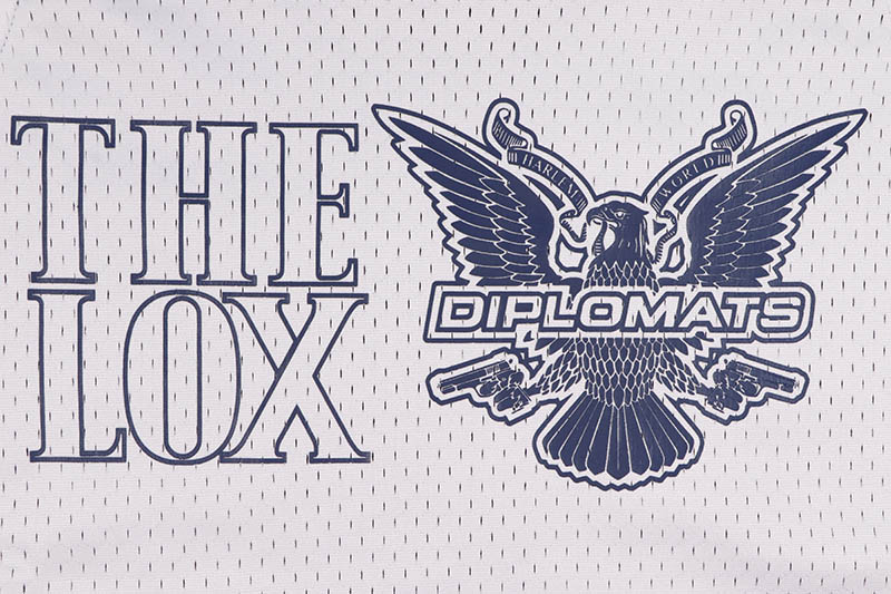 DIPLOMATS EMPIRE DIPSET x THE LOX NY BASKET JERSEY (WHITE/NAVY