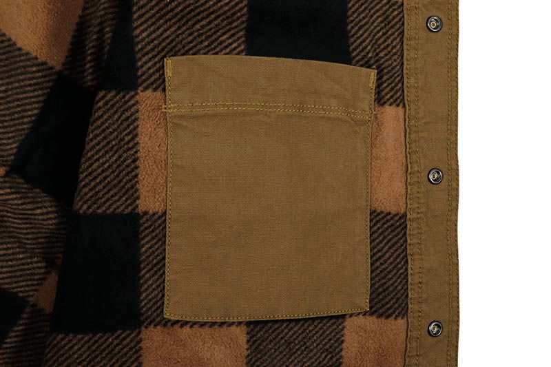 Carhartt RUGGED FLEX RELAXED FIT CANVAS FLEECE-LINED SHIRT JACKET