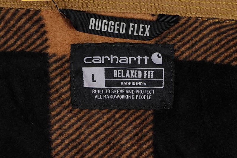 Carhartt RUGGED FLEX RELAXED FIT CANVAS FLEECE-LINED SHIRT JACKET