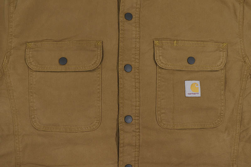 Carhartt RUGGED FLEX RELAXED FIT CANVAS FLEECE-LINED SHIRT JACKET