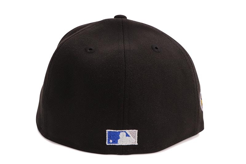 NEW ERA LOS ANGELES DODGERS 59FIFTY FITTED CAP (50TH ANNIVERSARY SIDE PATCH/GREY UNDER VISOR/BLACK) 70932026