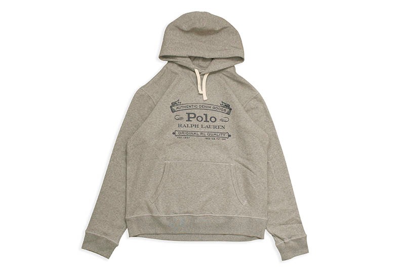 POLO RALPH LAUREN FLEECE GRAPHIC HOODIE (710793021002:GREY HEATHER)