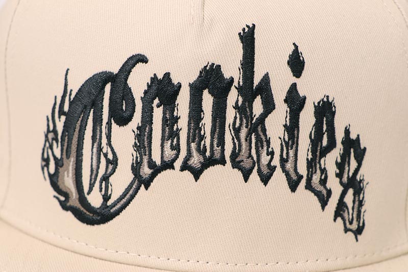 COOKIES ON FIRE 5 PANEL SNAPBACK HAT (NATURAL) CM253XSH07