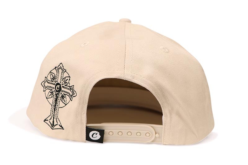 COOKIES ON FIRE 5 PANEL SNAPBACK HAT (NATURAL) CM253XSH07
