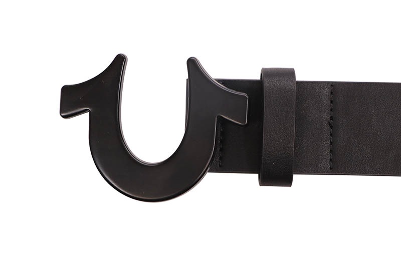 TRUE RELIGION HORSESHOE BUCKLE BELT (TRMBUK001:BLACK)