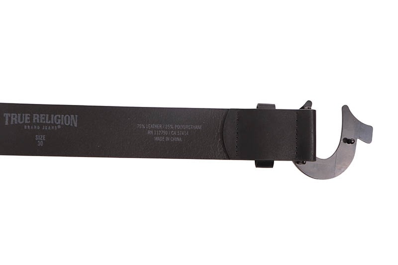 TRUE RELIGION HORSESHOE BUCKLE BELT (TRMBUK001:BLACK)