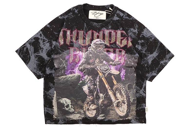 BKYS THUNDER RIDE FRENCH TERRY CROPPED TEE (T1469:BLACK)