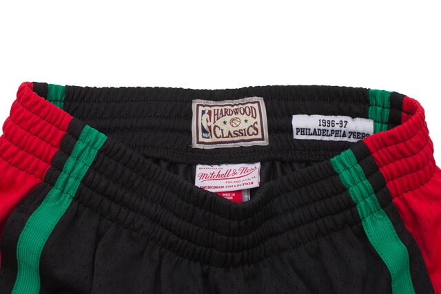 MITCHELL & NESS XMAS SWINGMAN MESH SHORTS(PHILADELPHIA 76ERS/1996-97/BLACK) SMSHNG18811