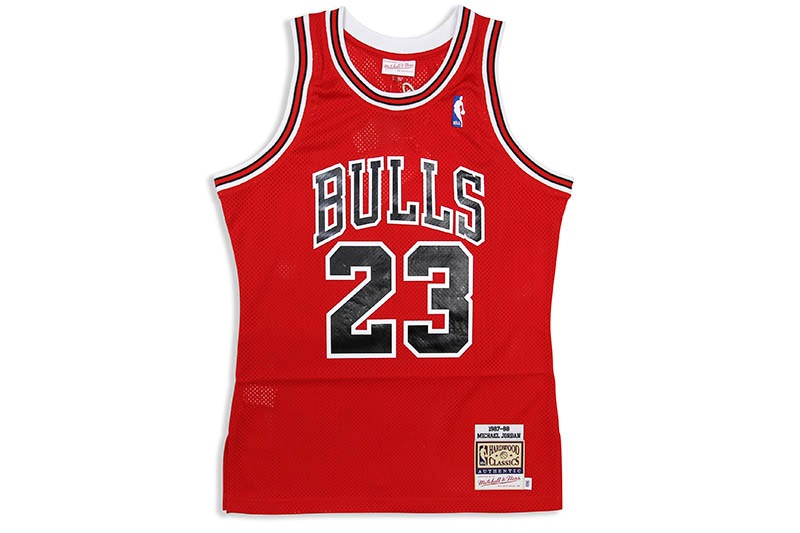 MITCHELL & NESS AUTHENTIC JERSEY (CHICAGO BULLS/ROAD/1987-88:MICHAEL JORDAN #23) AJY4CP19025