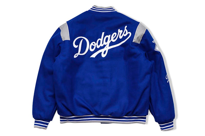 JH Design LOS ANGELES DODGERS REVERSIBLE WOOL POLY TWILL JACKET (DOD103SHL0:ROYAL)