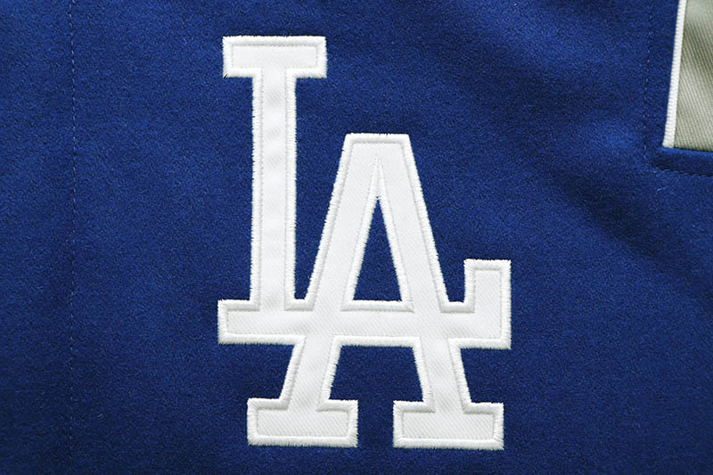 JH Design LOS ANGELES DODGERS REVERSIBLE WOOL POLY TWILL JACKET (DOD103SHL0:ROYAL)