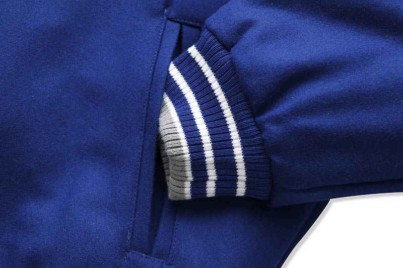 JH Design LOS ANGELES DODGERS REVERSIBLE WOOL POLY TWILL JACKET (DOD103SHL0:ROYAL)