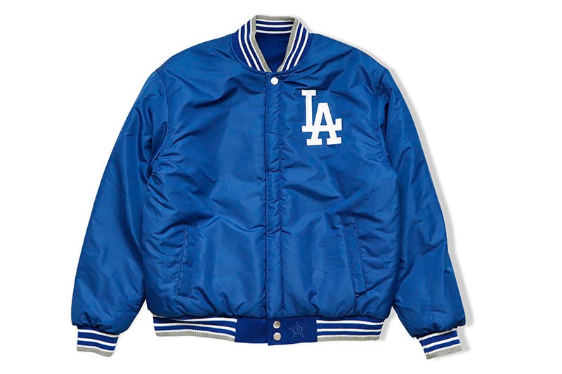 JH Design LOS ANGELES DODGERS REVERSIBLE WOOL POLY TWILL JACKET (DOD103SHL0:ROYAL)