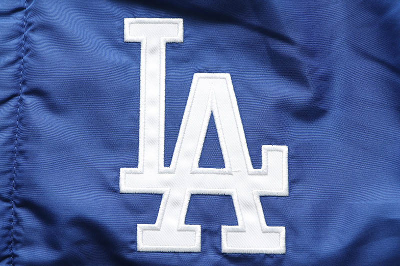 JH Design LOS ANGELES DODGERS REVERSIBLE WOOL POLY TWILL JACKET (DOD103SHL0:ROYAL)