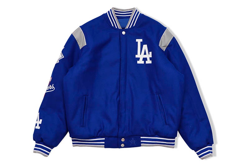 JH Design LOS ANGELES DODGERS REVERSIBLE WOOL POLY TWILL JACKET (DOD103SHL0:ROYAL)