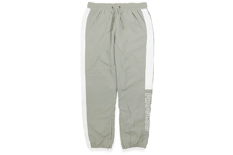 PRO CLUB FULL COURT WINDBREAKER PANTS (GRAY/WHITE) 03PC0503 15PC0507