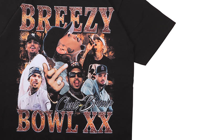 CHRIS BROWN BREEZY BOWL XX T-SHIRTS (SHAKA BLACK)