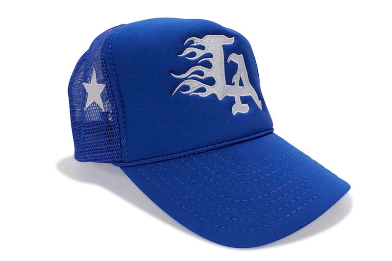 DROPOUT NEW YORK LA FLAMES TRUCKER HAT (ROYAL) BB252