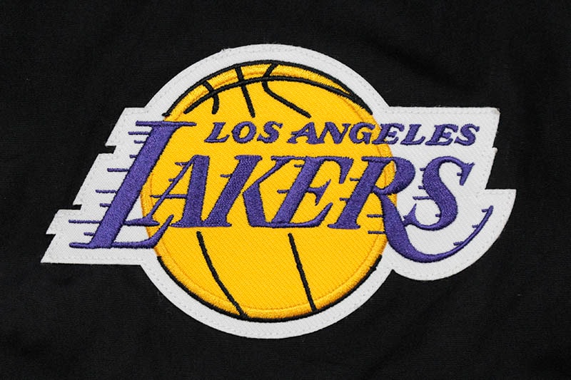 JH Design LOS ANGELES LAKERS REVERSIBLE FLEECE AND FAUX LEATHER HOODED JACKET (953-GTT8:GREY/BLACK)