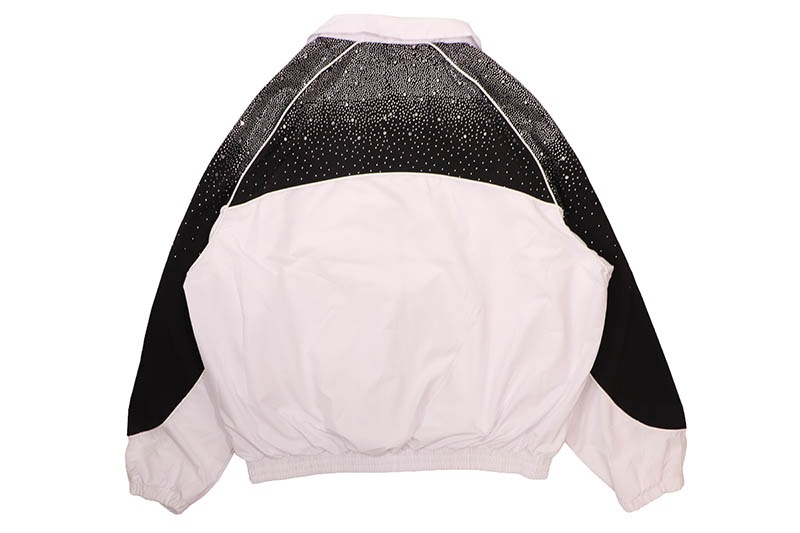 KINDRED RHINESTONE NYLON ZIP UP TRACKSUIT (KD2236:WHITE/BLACK)