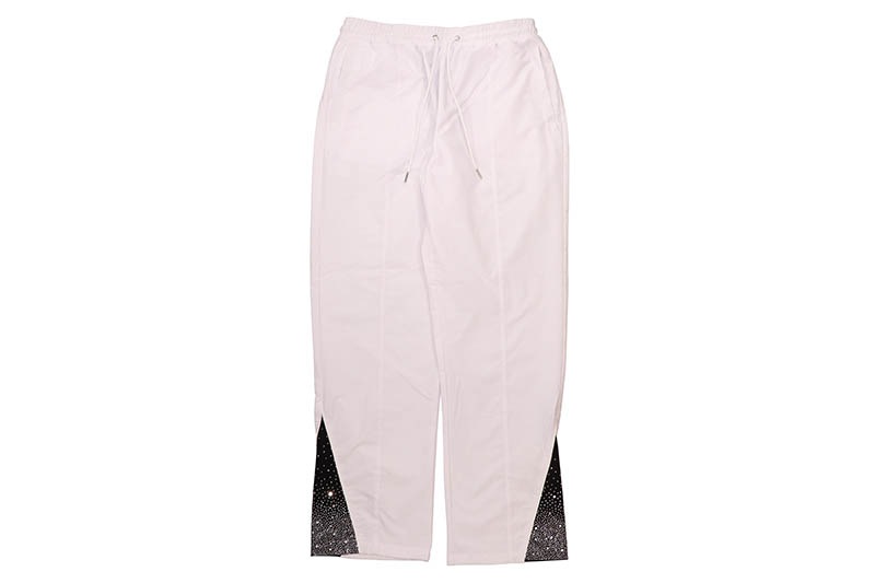 KINDRED RHINESTONE NYLON ZIP UP TRACKSUIT (KD2236:WHITE/BLACK)