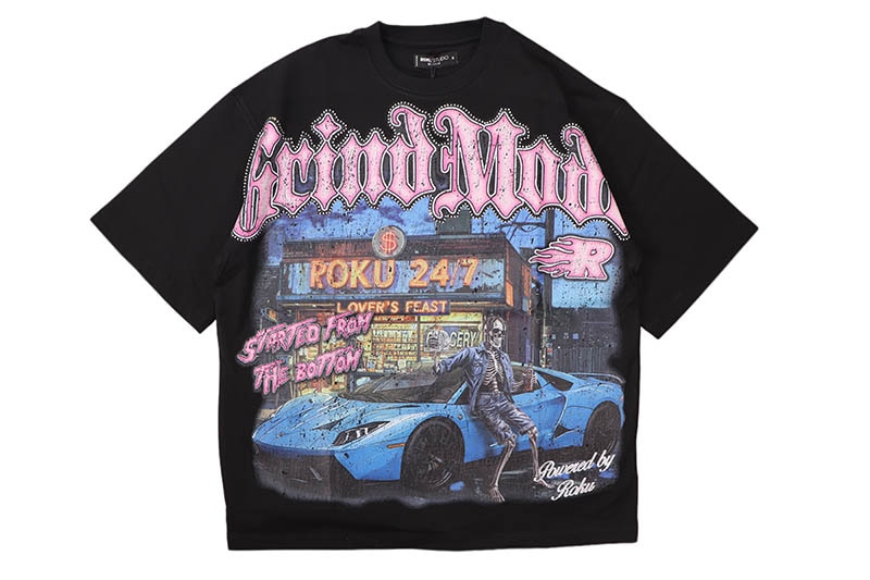 ROKU STUDIO GRIND MODE BOXY TEE (RK1481960:BLACK)
