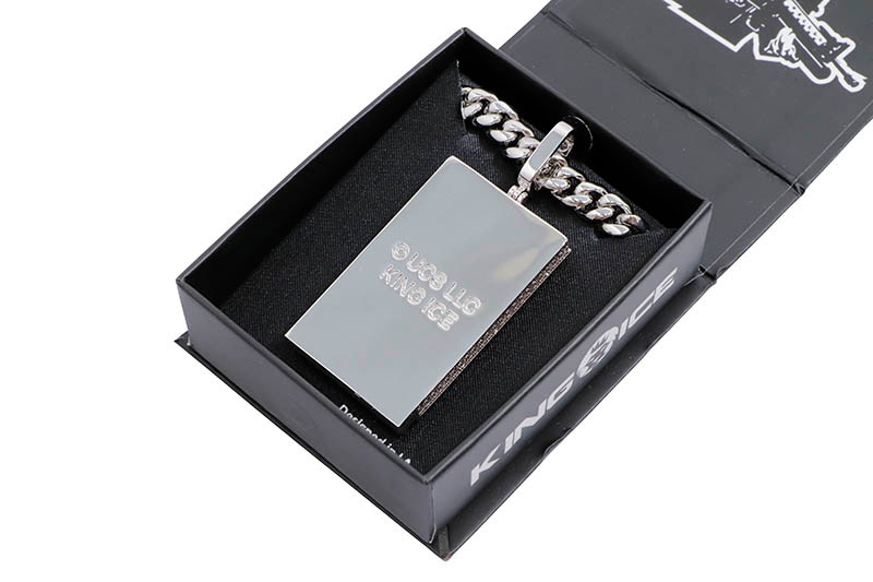 SCARFACE  KING ICE - SCARFACE PORTRAIT NECKLACE (NKX14309:WHITE GOLD)