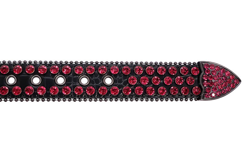 LUXE INTERNATIONAL PREMIUM STUDDED RHINESTONE BELT (21:BLACK